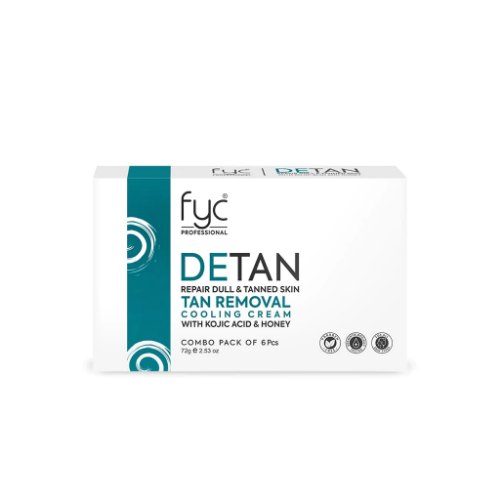 FYC - Detan (D Tan) Tan Removal Cooling Cream (Pack Of 6) | Kojic - 72 Gr