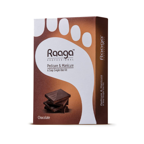 Raaga - Chocolate Pedicure & Manicure 6 Step Dual Use Kit - 90 Gr