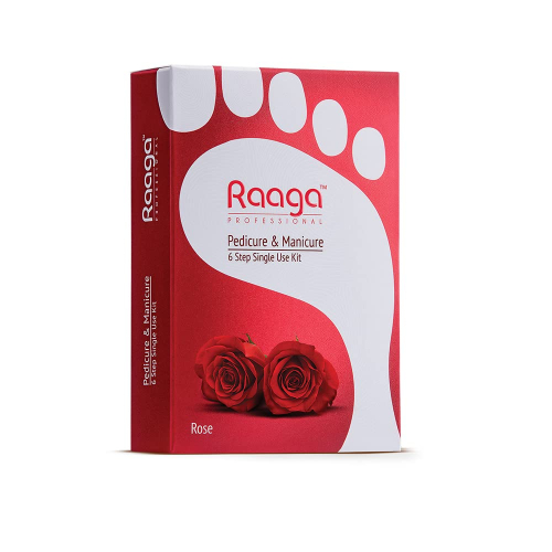 Raaga - Rose Pedicure & Manicure 6 Step Dual Use Kit - 90 Gr