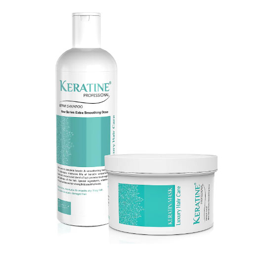 Keratine - Combo Of Keratin + Smoothing Shampoo With Mask Shampoo - 1000 ML