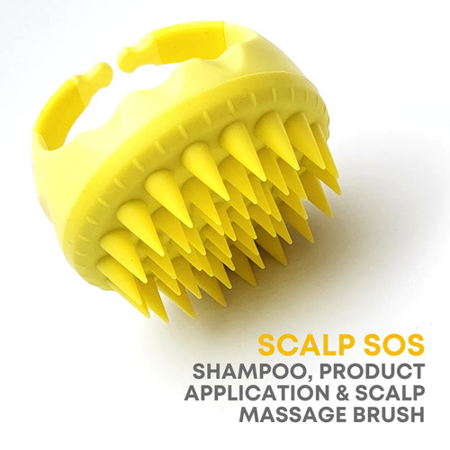 Alan Truman - Scalp SOS - Scalp Massage & Shampoo Brush - Yellow - Pack Of 1