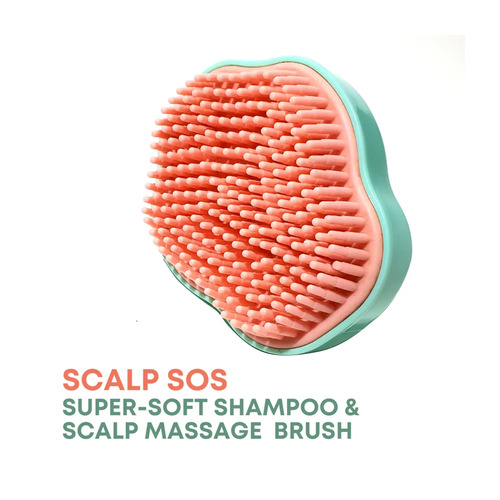 Alan Truman - Super-soft Shampoo & Scalp Massage Brush - Green - Pack Of 1