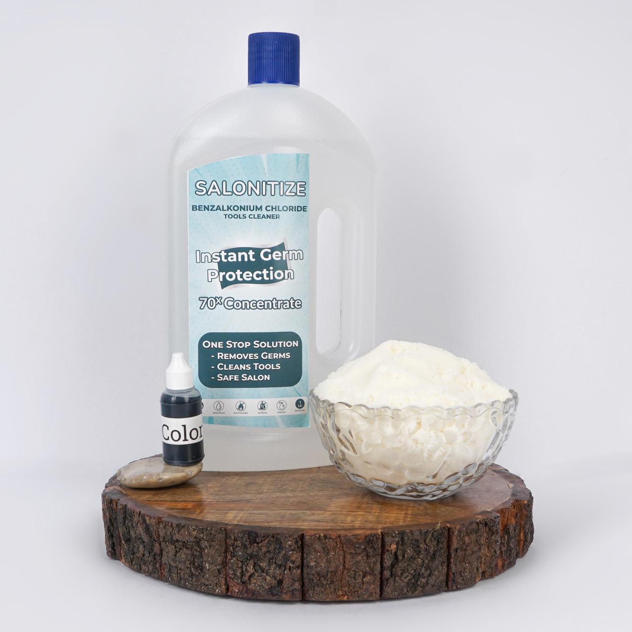 Salonitize Tools Cleaner Combo ( Tools Cleaner 1 Ltr + Anti Rust Powder 1 Kg + Color 20 Ml)