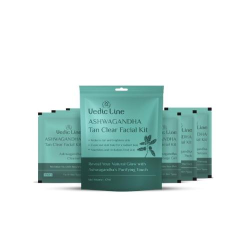 Vedic Line Ashwagandha Tan Clear Facial Kit Pack Of 1