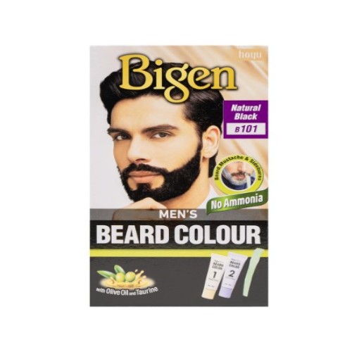 Bigen Mens Beard Color Natural Black B101 Pack Of 1