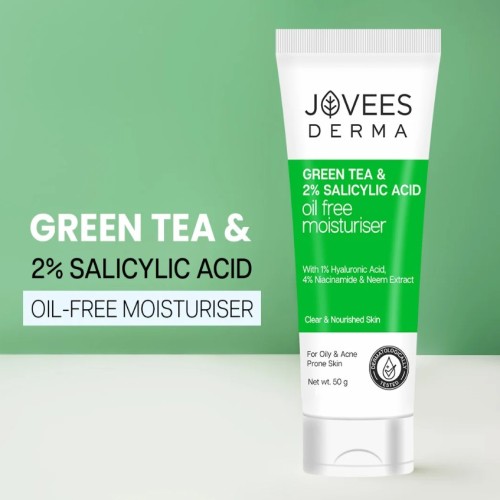 Jovees Derma Green Tea & 2% Salicylic Acid Oil Free Moisturiser 50 Gr