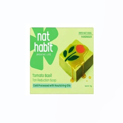 Nat Habit Tomato Basil Tan Reduction Soap 75 Gr