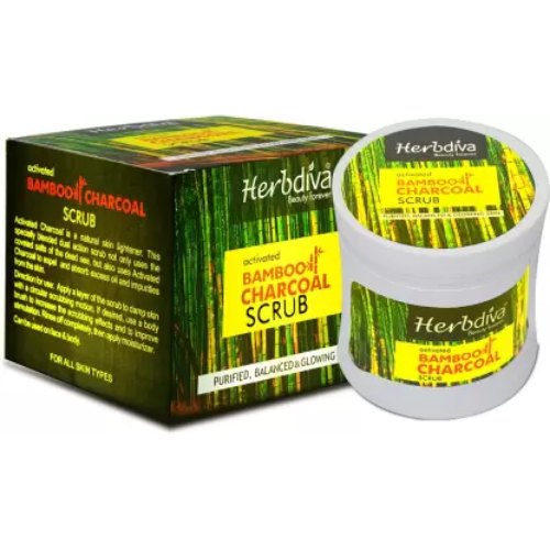 Herbdiva - Activated Bamboo Charcoal Scrub Purified - 250 Gr