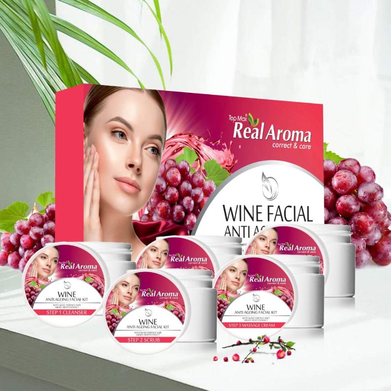Real Aroma - Wine Facial Kit - Pack Of 1