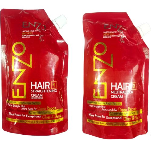 Enzo Hair Straightening + Neutralizer Cream - 800 ML