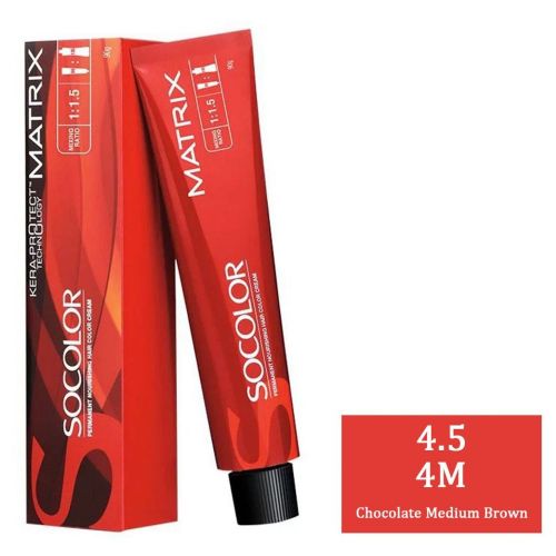 Matrix - Socolor 4.5, 4M Chocolate Medium Brown Colour Tube - 90 ML