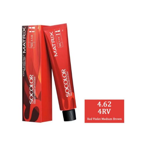 Matrix - Socolor 4.62, 4RV Red Violet Medium Brown Colour Tube - 90 ML