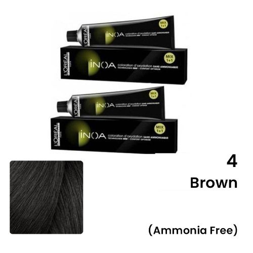 Loreal - Inoa 4 Brown Colour Tube - 60 ML
