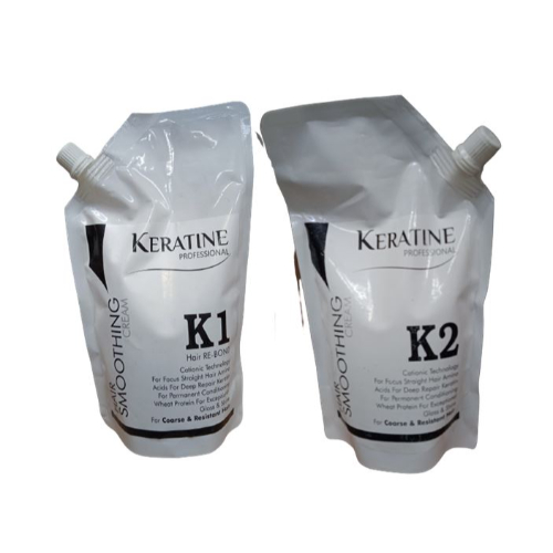 Keratine - Hair Straightening Cream + Hair Neutralizer Cream - 1000 Gr