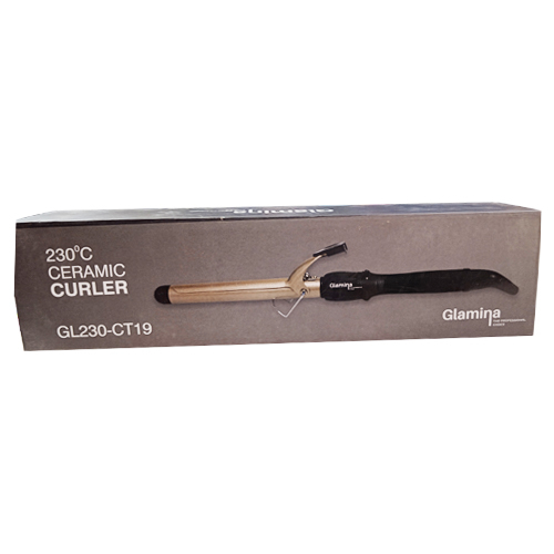 Glamina - Hair Curler Rotating Curling Iron Tong - GL230 - Barrel Diameter: 19 Mm