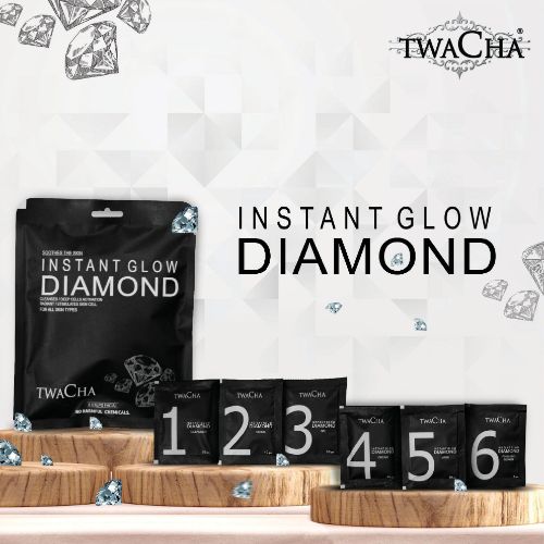 Twacha - Instant Glow Diamond Facial Kit (6 Step Facial) - 60 Gr
